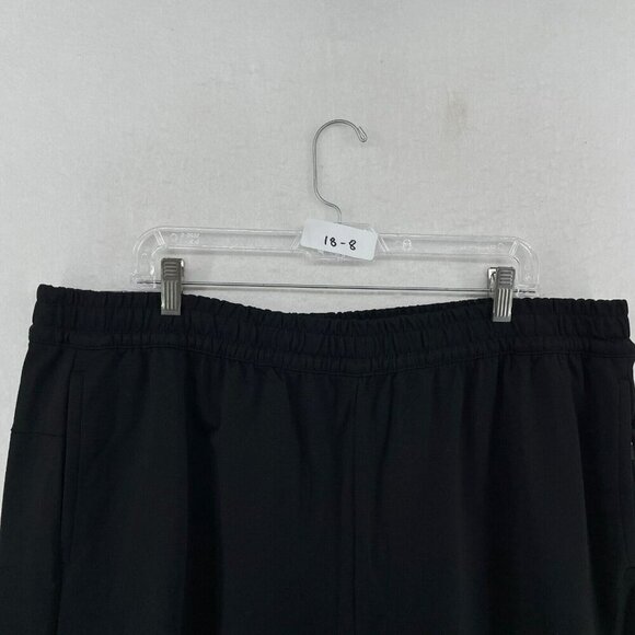 Luxe Jogger Pants Men's Sz 2XL Black Elastic Waist High-Rise Zip Pocket Tapered - Picture 13 of 13